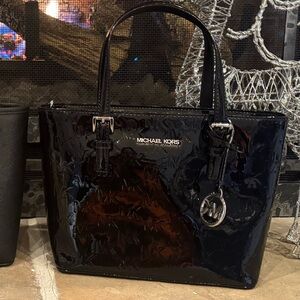 Michael Kors Glossy Black Tote